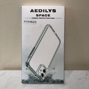 Aedilys Space Airbag Protection Case iPhone 12 Pro Max Clear Screen Protectors